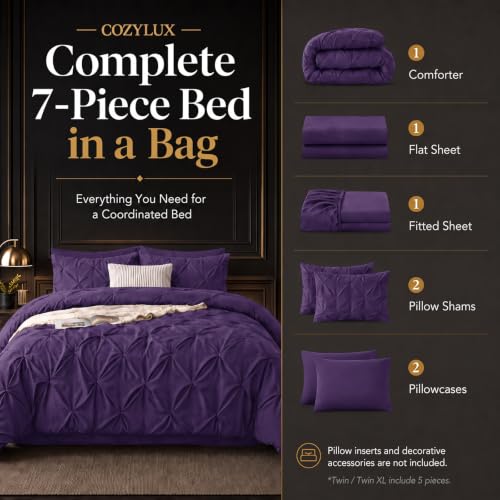 Queen Comforter Set Purple