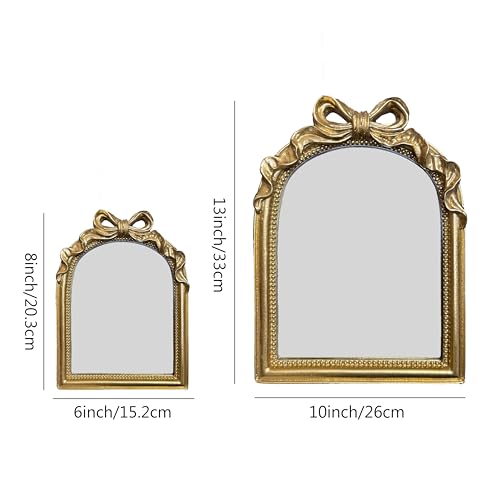 Vintage Carved Resin Desk Mirror
