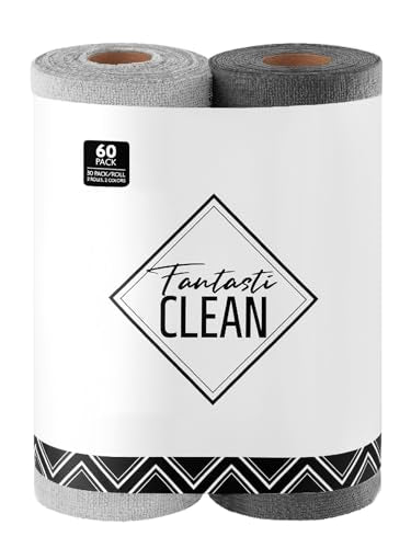 Microfiber Cleaning Cloth Roll (60 Count)