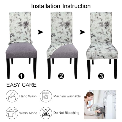 Pattern Chair Covers for Dining Room Set of 2