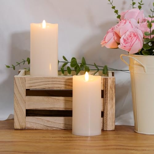 Outdoor Flameless Candles with Remote Timer (2 Count)
