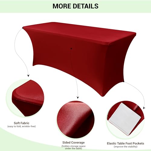 8ft Stretch Spandex Table Cover (2 Count)