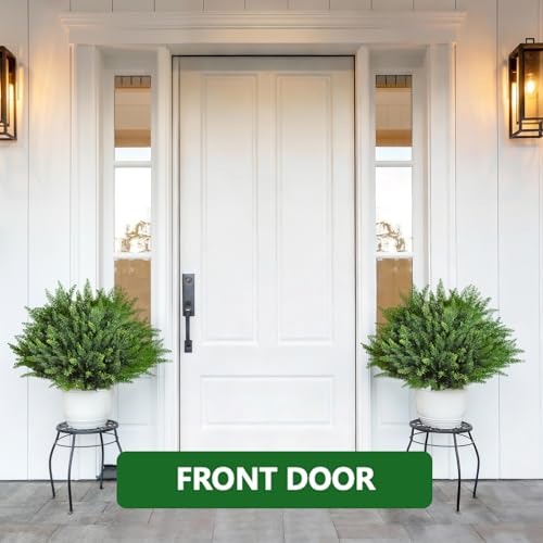 Artificial Outdoor Plants 2 Pack Topiary Tree Spikes (2 Count)