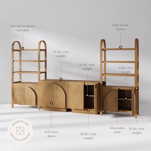 Iris Sideboard and Bookcase Set (4 Count)