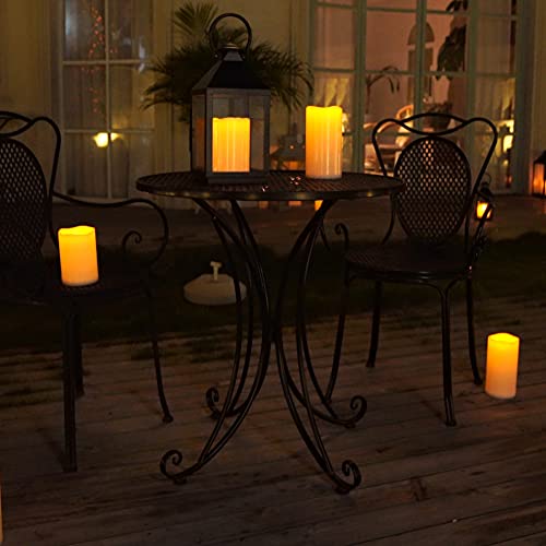 10" x 4" Large Waterproof Outdoor Flameless Candles with Remote Control and Timer (2 Count)