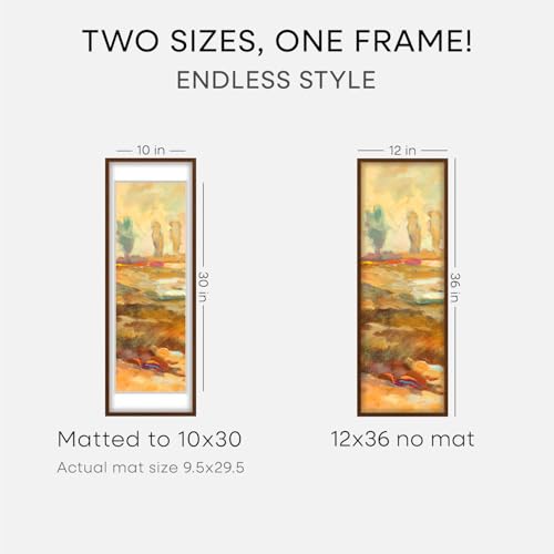 12x36 Brown Oak Picture Frame (2 Count)