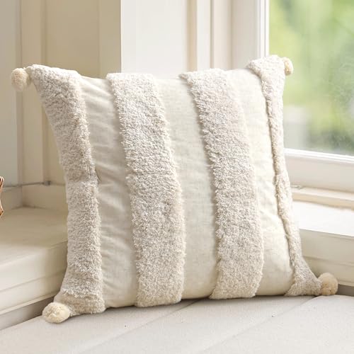 Boho Throw Pillow Covers 18*18 Tufted Home Decorations for Couch