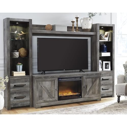 Wynnlow 4 Piece Electric Fireplace TV Stand