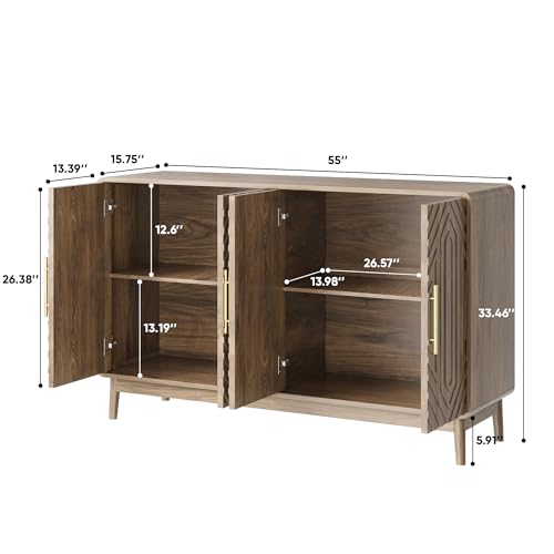 55" Modern Sideboard Cabinet with Storage