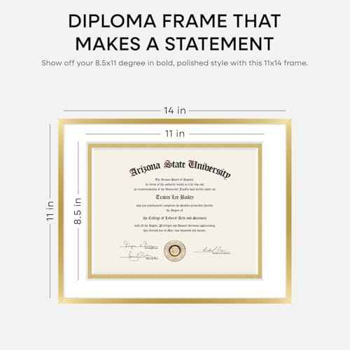 11x14 Gold Diploma Frame