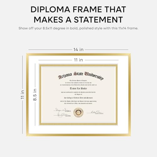 11x14 Gold Diploma Frame (2 Count)