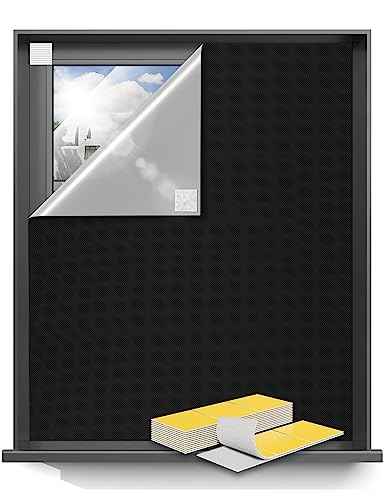 Blackout Curtains 36"x72" Portable No Drill Black Out Window Cover