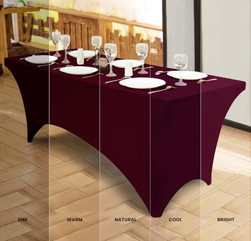 Spandex Table Cloth 2 Pack [6FT (2 Count)