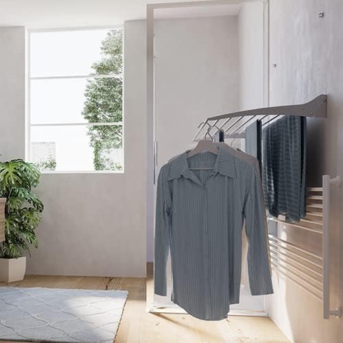 foxydry Fold, Wall Drying Rack, Vertical Drying Rack for Indoor and Outdoor Aluminium and Steel (Grey - Closing Up, 2X Fold 60)