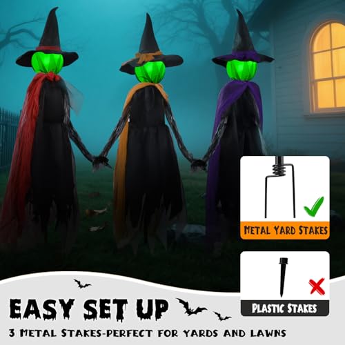 3 Witches Halloween Decorations Outdoor