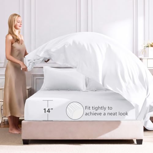 Queen Comforter Set with Sheets White