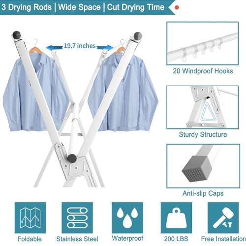 95 Inches Clothes Drying Rack