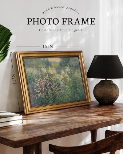 Vintage Gold Framed Wall Art for Living Room