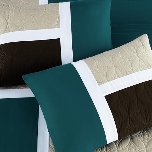 Upland 7 Piece Quilted Patchwork Comforter Set