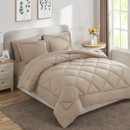 Queen Comforter Set with Sheets Wheat
