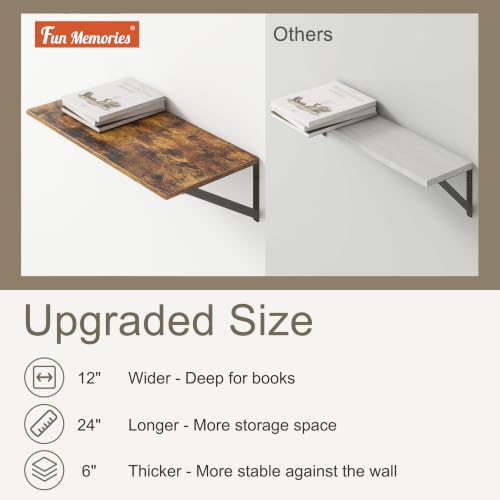 Floating Shelves 24 Inch Long (3 Count)