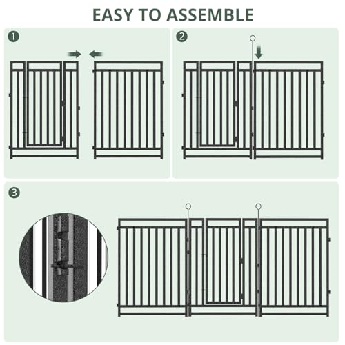 Decorative Garden Fence Metal Dog Fence Outdoor for Yard