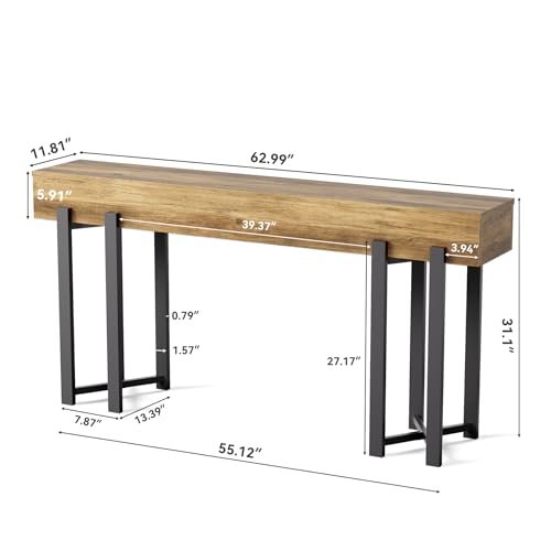 63 Inch Console Table for Entryway