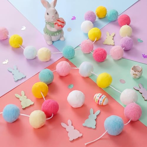 Easter Pom Pom Garland Decorations (2 Count)