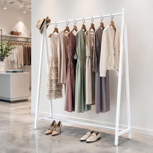 White Metal Clothes Racks Garment Rack