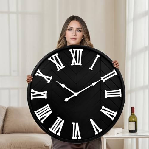 30 Inch Large Wall Clock Farmhouse Style