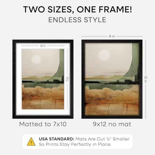 9x12 Black Oak Picture Frame