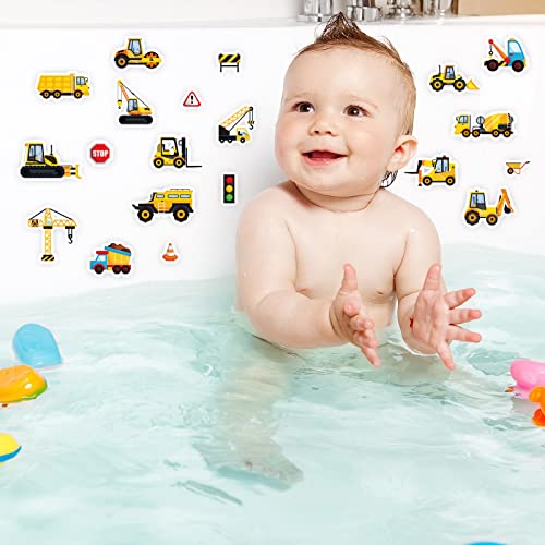 20 PCS Construction Thick Window Gel Clings for Kids Toddlers (20 Count)