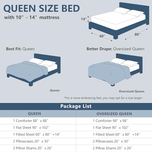 Oversized Queen Comforter Set Light Grey