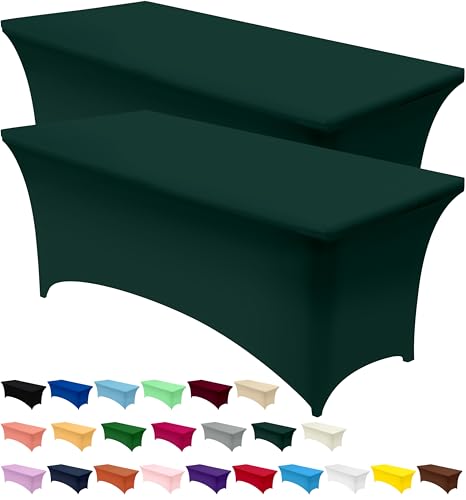 Spandex Table Cloth 2 Pack [6FT (2 Count)