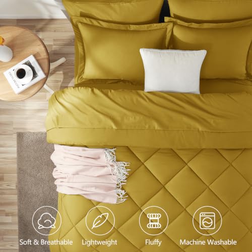 King Size Comforter Set Mustard Yellow