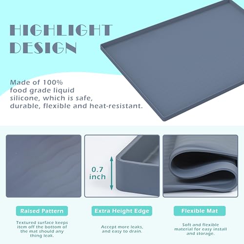 Waterproof Silicone Under Sink Mat 22'' x 22'' Shelf Liner for Kitchen and Bathroom (484 sq inch)