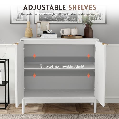 Fluted Buffet Cabinet with Storage