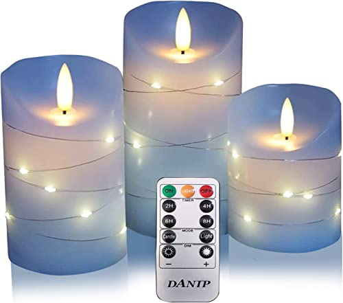 Sky Blue LED Flameless Candle (3 Count)