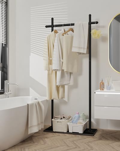 Coat Racks Freestanding with Natural Rock Base