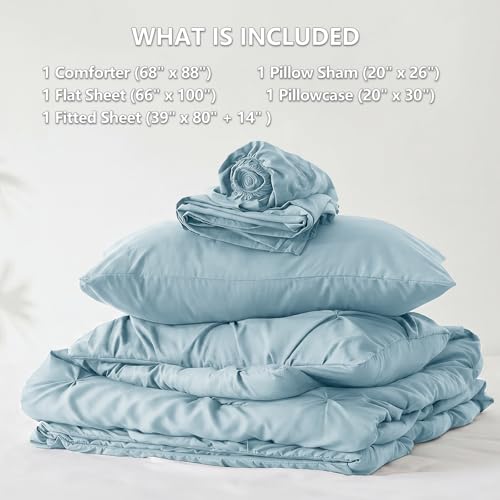 Twin XL Comforter Set Light Blue