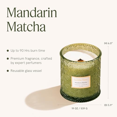 Mandarin Matcha Scented Candle for Home (19 Ounce)