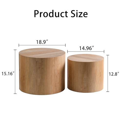 Nesting Round Coffee Table Set of 2 (2 Count)