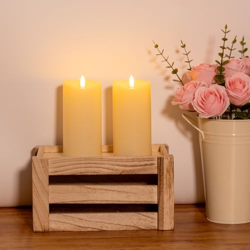 Outdoor Flameless Candles with Remote Timer (2 Count)
