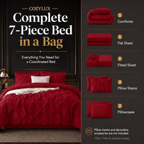 Full Size Comforter Sets Dark Red