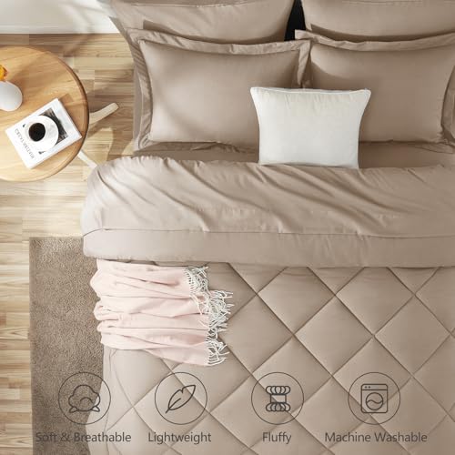 Queen Comforter Set with Sheets Wheat