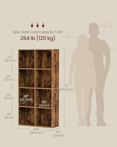 Bookshelf 8 Cubes Storage Organizer