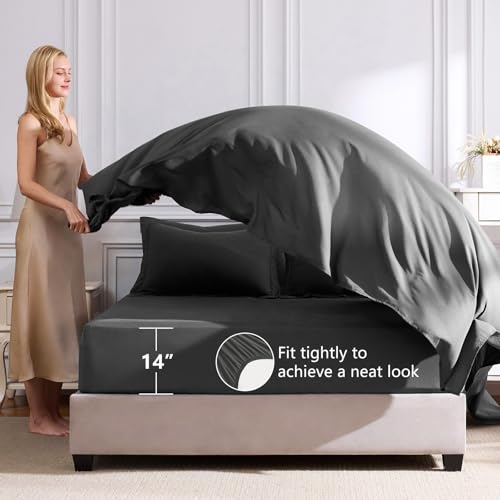 California King Comforter Set Dark Grey