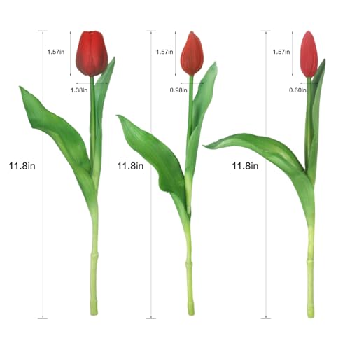 15pcs Artificial Tulips Flowers (15 Count)