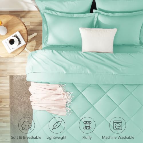 King Size Comforter Set Mint Green
