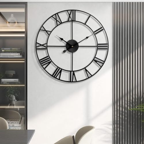 Large Wall Clock for Living Room Decor Silent Non